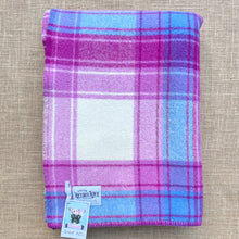 Load image into Gallery viewer, Fuchsia &amp; Turquoise Favourite SINGLE New Zealand Wool Blanket
