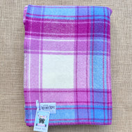 Fuchsia & Turquoise Favourite SINGLE New Zealand Wool Blanket