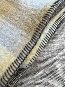 Natural Browns Extra Thick Throw/COT New Zealand Wool Blanket