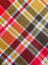 Load image into Gallery viewer, Bold Red &amp; Brown DOUBLE/QUEEN New Zealand Wool Blanket

