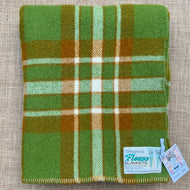 Soft Retro Earthy SINGLE New Zealand Wool Blanket