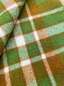 Soft Retro Earthy SINGLE New Zealand Wool Blanket