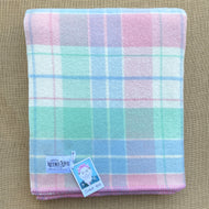 Pretty Pastel Soft SINGLE New Zealand Wool Blanket