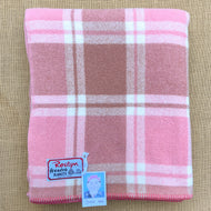 Rose Pink & Rouge SINGLE New Zealand Wool Blanket