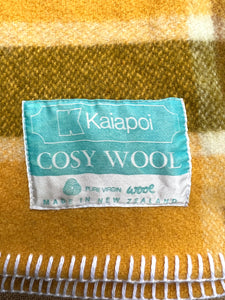 Thick & Cosy Retro DOUBLE/QUEEN New Zealand Wool Blanket