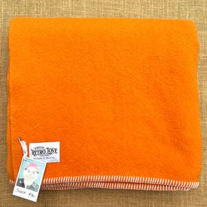 Vibrant Orange SINGLE New Zealand Wool Blanket