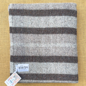 Ultra Thick Handwoven Style SINGLE New Zealand Wool Blanket