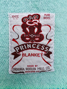 Pastel Check Onehunga Princess TIKI Label  KING SINGLE NZ Wool Blanket