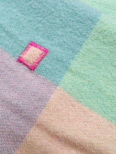 Load image into Gallery viewer, Pastel Check Onehunga Princess TIKI Label  KING SINGLE NZ Wool Blanket
