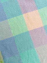 Load image into Gallery viewer, Pastel Check Onehunga Princess TIKI Label  KING SINGLE NZ Wool Blanket
