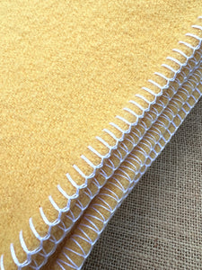 Sunshine Light Gold DOUBLE New Zealand Wool Blanket