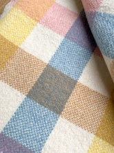 Load image into Gallery viewer, Pretty Check Pastel Small SINGLE New Zealand Wool Blanket

