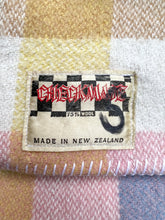 Load image into Gallery viewer, Pretty Check Pastel Small SINGLE New Zealand Wool Blanket
