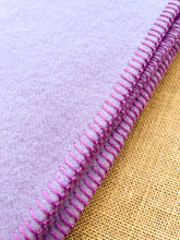 Load image into Gallery viewer, Solid Colour Lavender THROW New Zealand Wool Blanket *BARGAIN*
