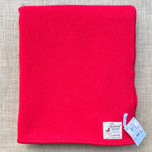 Load image into Gallery viewer, Solid Bold Red SINGLE Pure New Zealand Wool Blanket
