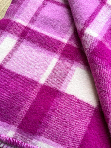 Super Bright Magenta SINGLE New Zealand Wool Blanket