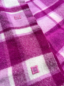 Super Bright Magenta SINGLE New Zealand Wool Blanket