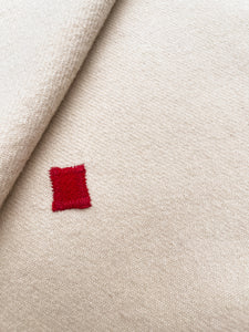 Vintage KAIAPOI CreamSINGLE NZ Wool Blanket - Unique label