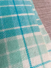 Load image into Gallery viewer, *BARGAIN BLANKET* Lightweight Mint and Turquoise SINGLE Wool Blanket
