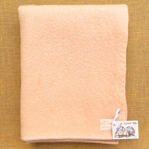 Super Soft Peach WITNEY SINGLE English Wool Blanket