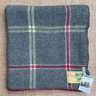Grey Army Blanket Style SINGLE Wool with collectible KAKA Label