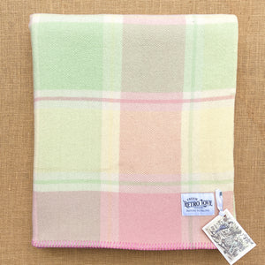 Soft Pastels Lightweight SINGLE New Zealand Wool Blanket
