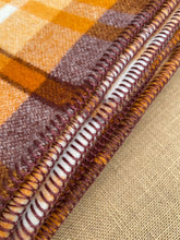 Load image into Gallery viewer, Bold Orange &amp; Rust SINGLE Pure Wool Blanket
