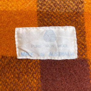 Bold Orange & Rust SINGLE Pure Wool Blanket