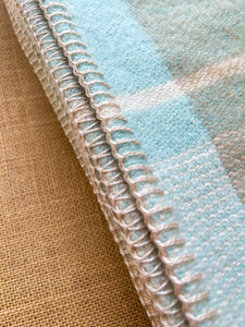 Super Soft Neutrals & Mint ROBINWUL SINGLE New Zealand Wool Blanket