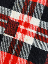 Load image into Gallery viewer, Red and Black Vintage TRAVEL RUG New Zealand Wool Blanket
