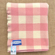 Cream & Pink KAIAPOI SINGLE New Zealand Wool Blanket