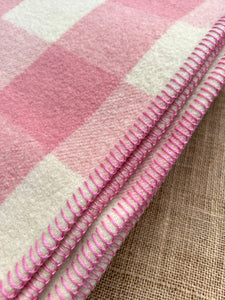 Cream & Pink KAIAPOI SINGLE New Zealand Wool Blanket