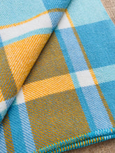 Load image into Gallery viewer, Sailboat Blue and Melon KING SINGLE New Zealand Wool Blanket
