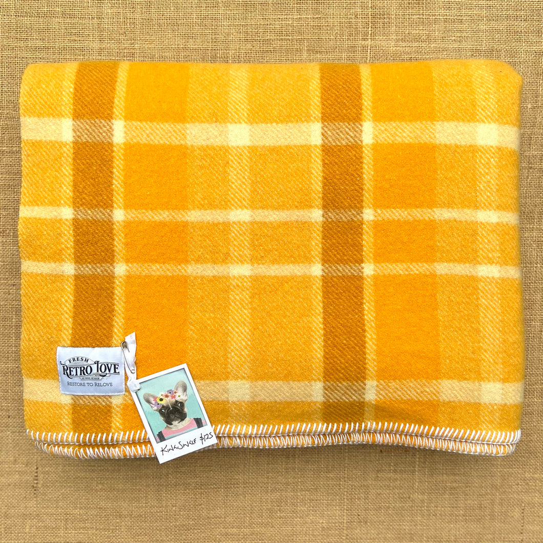 Thick Golden KING SINGLE New Zealand Wool Blanket