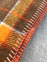 Load image into Gallery viewer, Rust and Orange Small SINGLE/THROW New Zealand Wool Blanket
