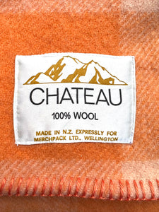 Bright Orange THROW/COT New Zealand Wool Blanket