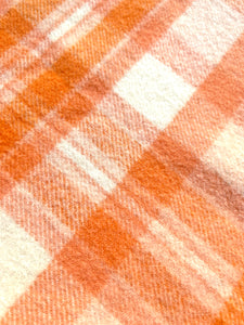 Bright Orange THROW/COT New Zealand Wool Blanket