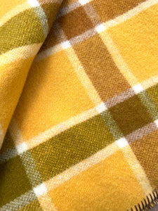 Thick Retro Golden QUEEN/KING New Zealand Wool Blanket