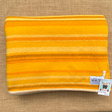 Load image into Gallery viewer, Thick Retro Golden Striped DOUBLE/QUEEN New Zealand Wool Blanket
