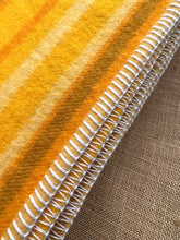 Load image into Gallery viewer, Thick Retro Golden Striped DOUBLE/QUEEN New Zealand Wool Blanket
