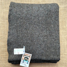 Load image into Gallery viewer, Thick Grey Army THROW/SMALL SINGLE New Zealand Wool Blanket
