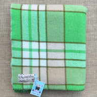 Gorgeous Green Apple SINGLE New Zealand Wool Blanket