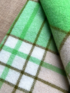 Gorgeous Green Apple SINGLE New Zealand Wool Blanket