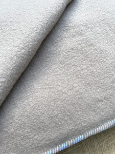 Solid Light Taupe QUEEN Pure Wool Blanket