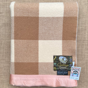 Gorgeous Neutral Browns SINGLE Onehunga NZ Wool Blanket