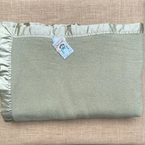 Solid Light Sage Green KING Pure Wool Blanket *Bargain Blanket*