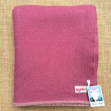 Load image into Gallery viewer, Deep Rouge Pink SINGLE New Zealand Wool Blanket
