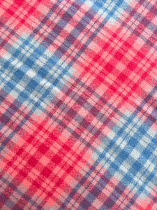 Bright Raspberry & Blue SINGLE NZ Wool Blanket (with label)