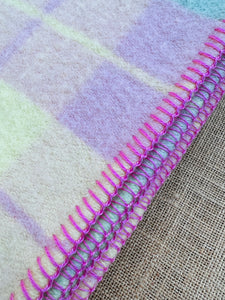 Thick and Fluffy Pastel Favourite SINGLE NZ Wool Blanket