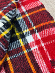 Classic Red & Black TRAVEL RUG New Zealand Wool Blanket